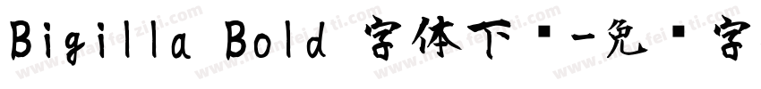 Bigilla Bold 字体下载字体转换
